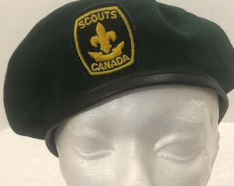 Vintage Scouts Canada Green Uniform Beret, 1986 - 1991