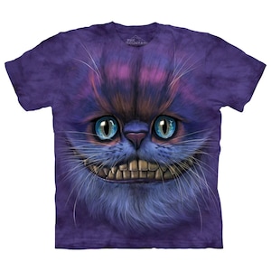 The Mountain Cheshire Cat Purple Cats Kittens Kitty Smiling Alice in Wonderland T-Shirt S