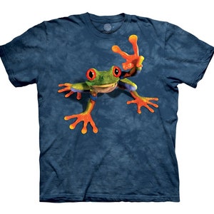 Victory Frog Frogs Amphibian Blue Cotton Mountain T-Shirt 3X