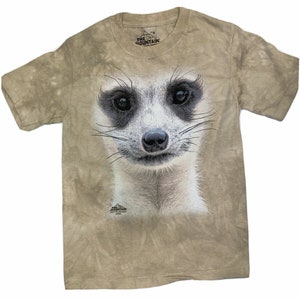 Meerkat Face Animal Meerkats Mongoose The Mountain Beige Cotton Adult T-Shirt M-3X