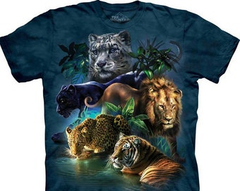 The Mountain White Bengal Tiger Portrait Grey Big Cat Cotton T-Shirt Adult XL The Mountain White Bengal Tiger Portrait Grey Big Cat Cotton T-Shirt Adult XL