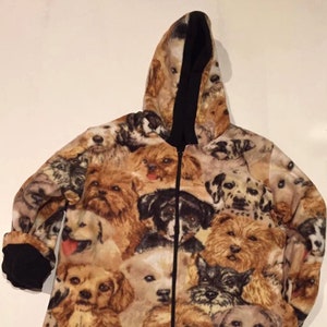 ZooFleece Dog Kids Puppies Dogs Sweater Hooded Fleece Children Baby Jacket Gift Toddler Unisex