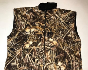 ZooFleece Super Comfortable Shadow Grass Camouflage Fleece Vest Hunting Gift S-3X