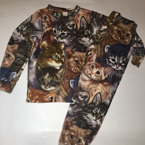 Fleece cat pyjamas best sale