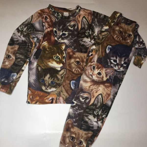 Cats Kittens Fleece Kids Pajama Set Cat Shirt Cat Lover Gift Cat Collar For Her Cat Ears Cat Costume Cat Toys Animal Crossing Girl Power