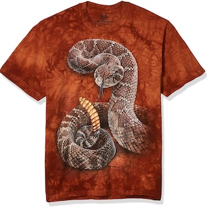 Rattlesnake Snake Charmer Diamondback Reptile Fangs Venom Poison Bite Animal The Mountain Rust Cotton Adult T-Shirt S-5X