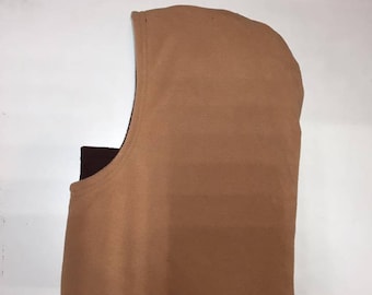 ZooFleece Unisex Solid Beige Balaclava Face Mask Reversible Hood Winter Hunting Skiing Snowboarding Sports