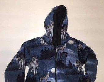 Howling wolf fleece jacket shop