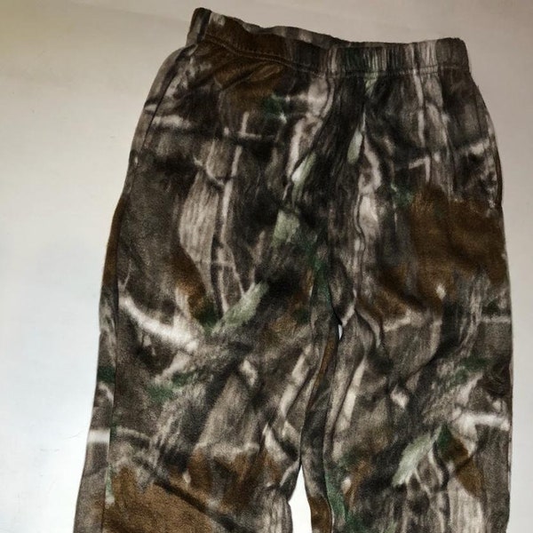 ZooFleece Super Comfortable Gray Tree Camouflage Fleece Pants Sweats Gift XL-3X