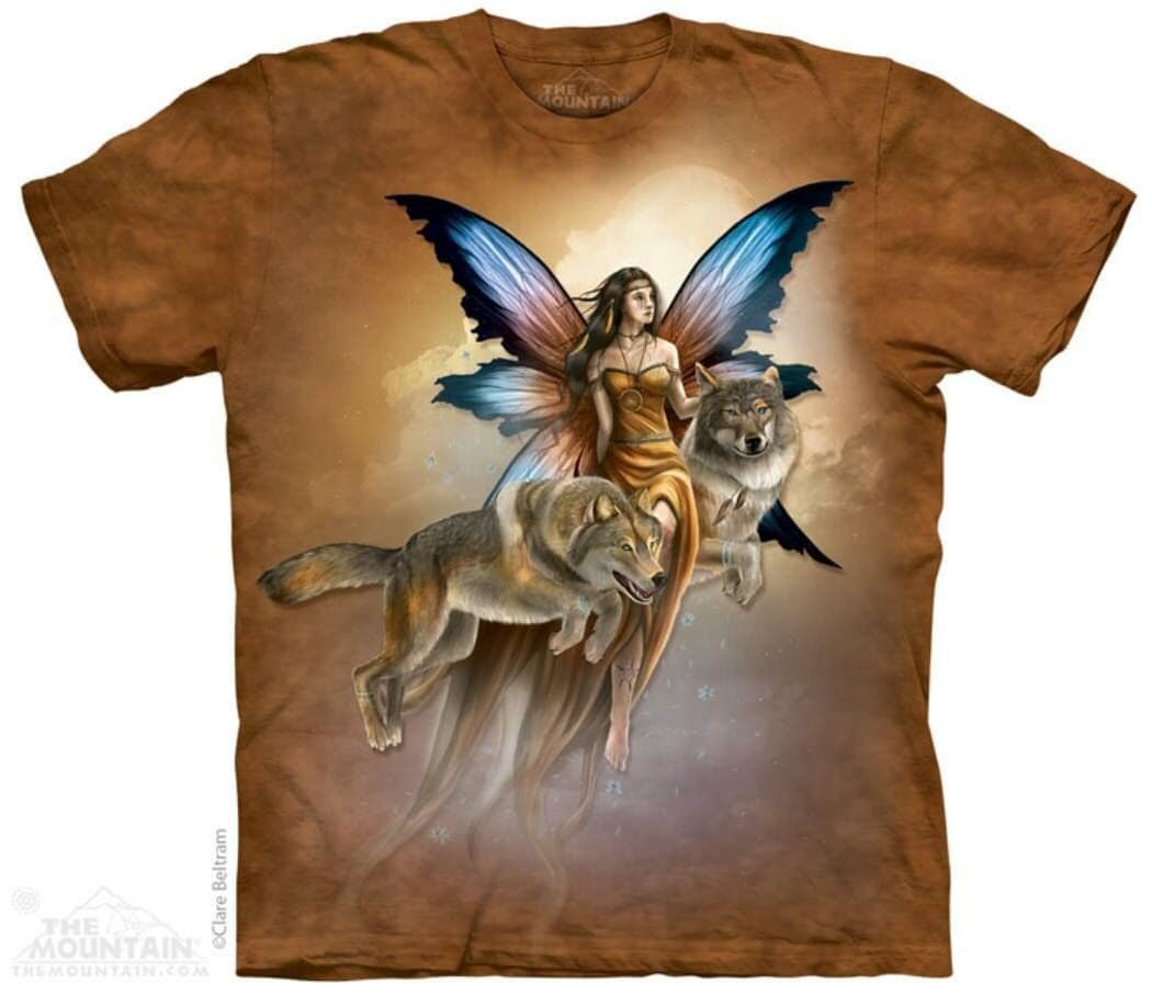 Discover Fairy Spirited Companions Wolf Magical Wings Fantasy 3D Shirt