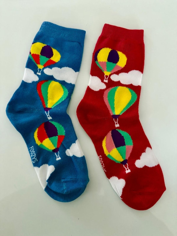 Hot Air Balloon Aircraft Sky Airborne Air Glider Clouds 2 Pairs Women's Socks