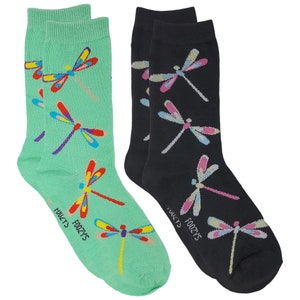 Libellen Insekt Libellenaugen fliegen niedliches Tier 2 Paar Damensocken
