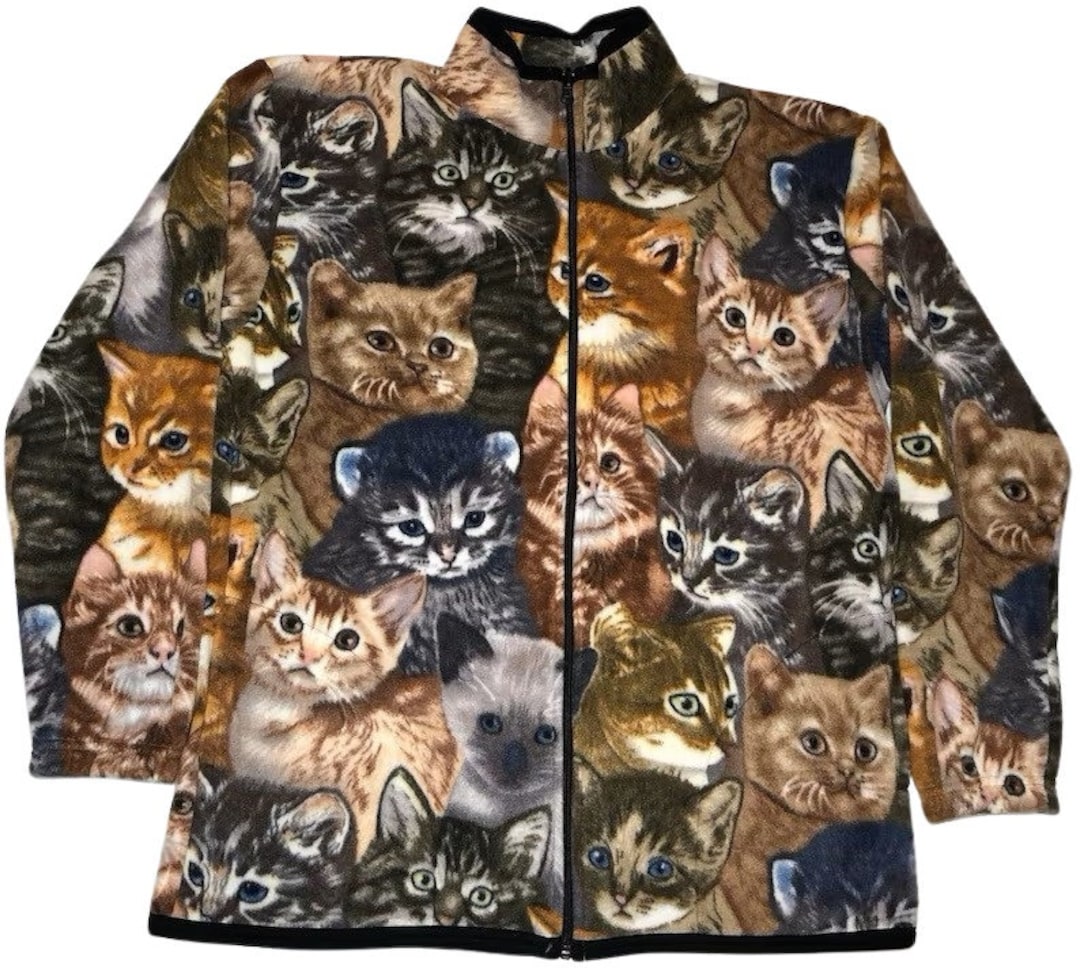 fleece jacket cat