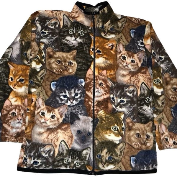Cat Print Jacket - Etsy