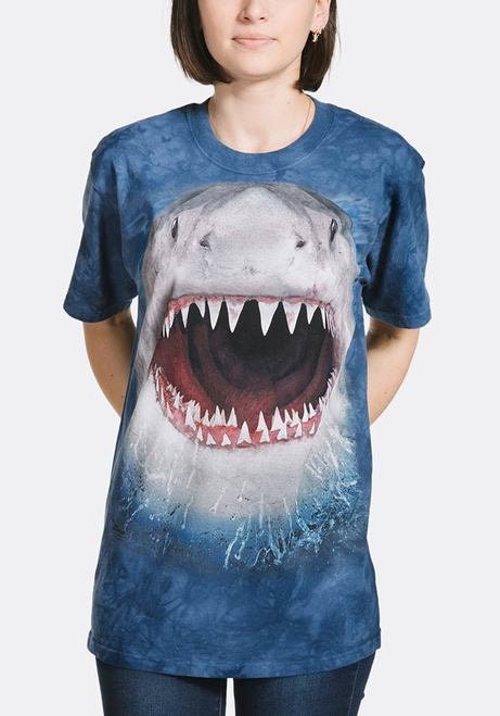 Underwater Shark Blue & White Winter Snow Shirt