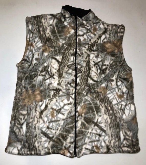 DAY ONE CAMOUFLAGE　Hunting Fleece Vest Zoofleece Snow White Birch Camo Camouflage Hunting Vest S - Etsy
