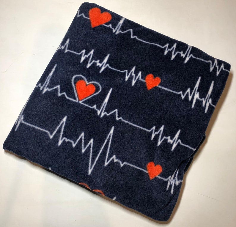 Zoofleece Nurse Heartbeat Pulse Heartstrings Doctor Blanket Etsy