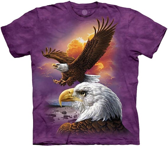 Eagle Clouds Majestic Flight American Bald Bird W… - image 1