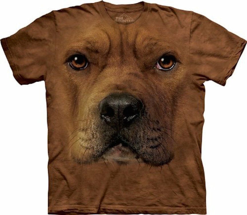 Dog T Shirt Men Medium Adult Gray The Mountain Tie Dye Colorful Pitbull  Nature