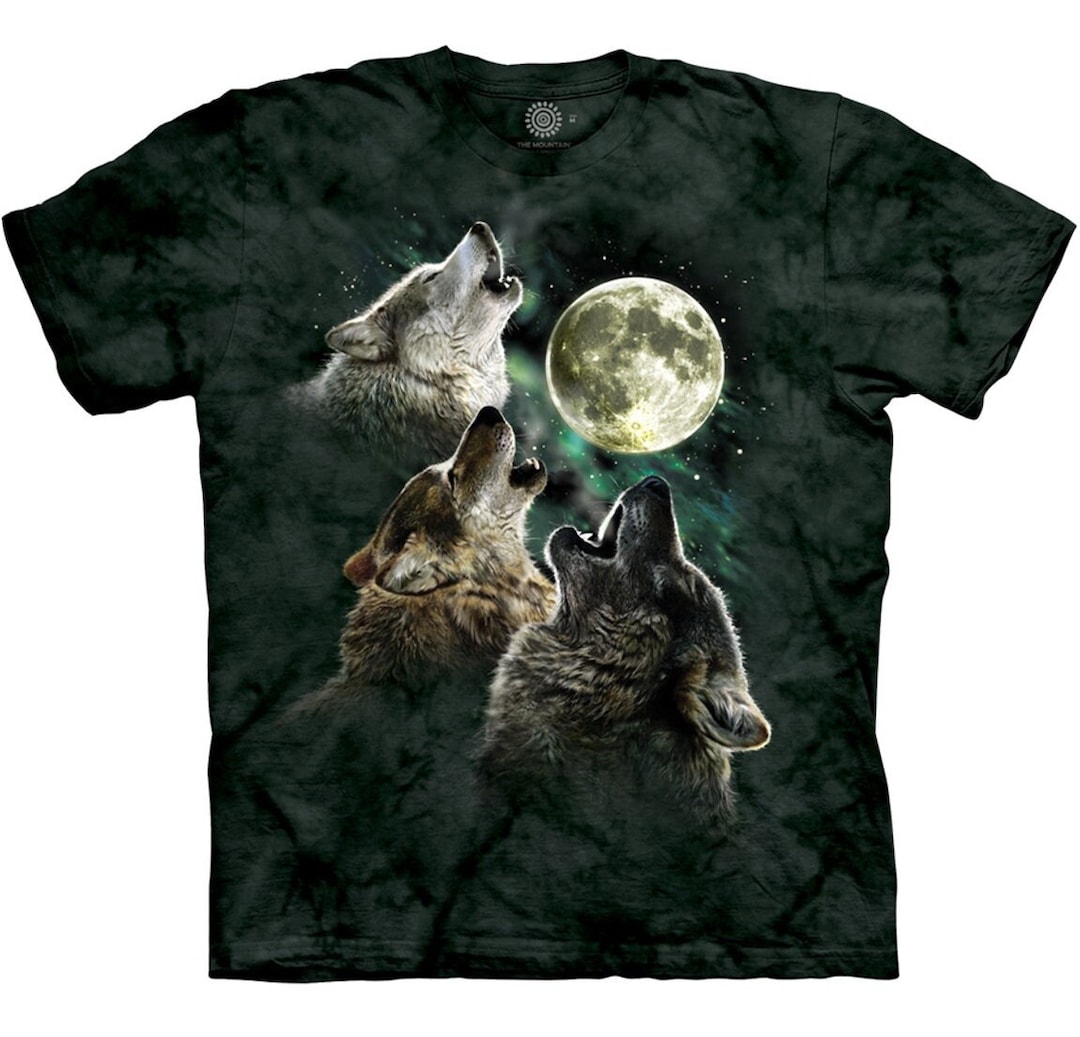 Wolf Family Howling 3 Wolf Moon Wild Free Wolves Pack Loyal Three Gray ...