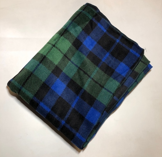 ZooFleece Green Blue Plaid 50X60" Blanket Quilt Christmas Throw Best Friend Gift Birthday