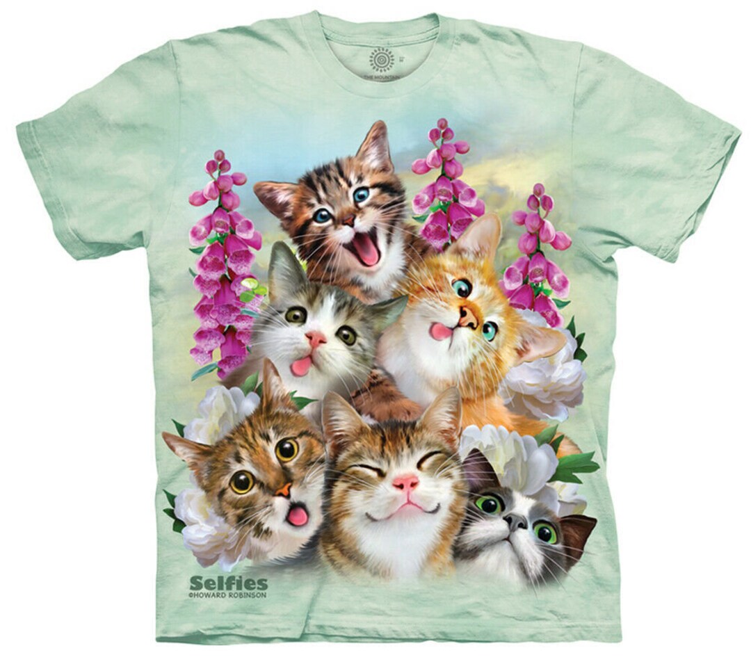 The Mountain Green Cats Selfie Kittens Kitty Gift Cute Purring Meow ...