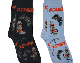 Gamer spielen Videospiele Controller Gaming Chair Play Score Game 2 Paar Herrensocken