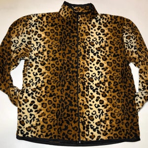 ZooFleece Leopard Animal Print Polaire Veste Meilleure Amie Cadeau Pour Son Anniversaire Pull Moche Drôle Pull Noël Noël