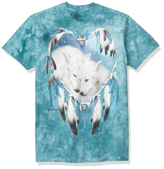 Maglietta Con Stampo Lupo E Acchiappasogni | Idea Regalo Originale | Uomo E Donna