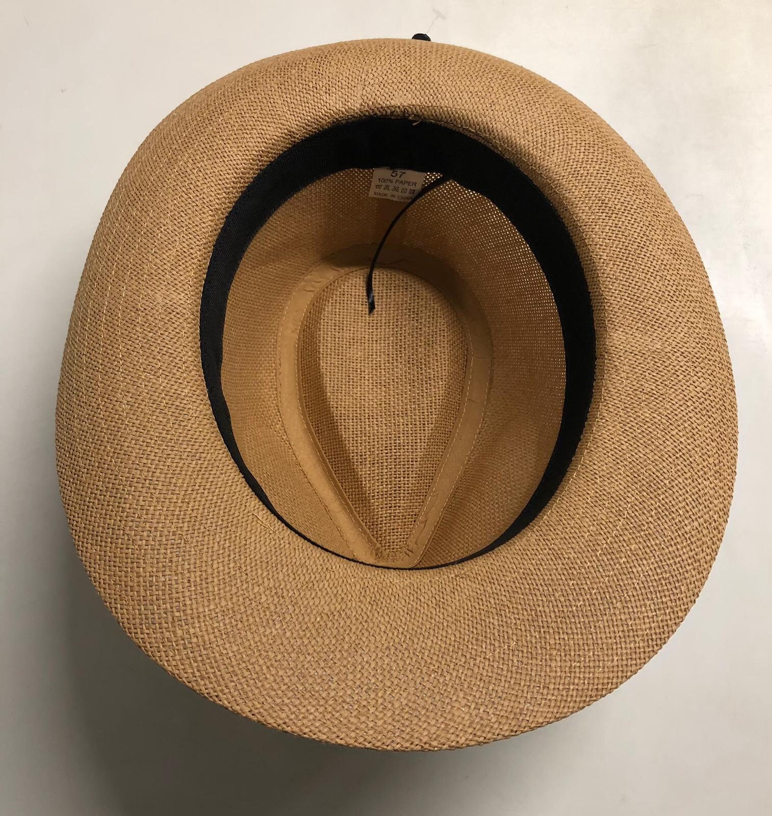 Unisex Leather Fedora Hat Panama Cowboy Hat with Shapeable Brim UPF50+ Shapeable Cream Color Genuine Leather Western Cowboy Hat  main image 3