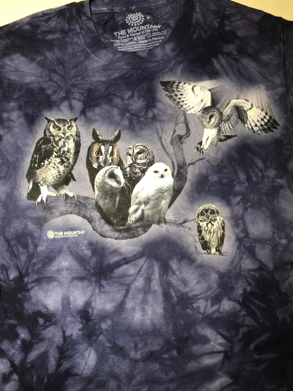 Owl Bird Wise Barn Great Grey Horned Snowy Owls Hoot Bubo Graceful Flying  Animal the Mountain Purple Cotton Adult T-shirt S-M - Etsy