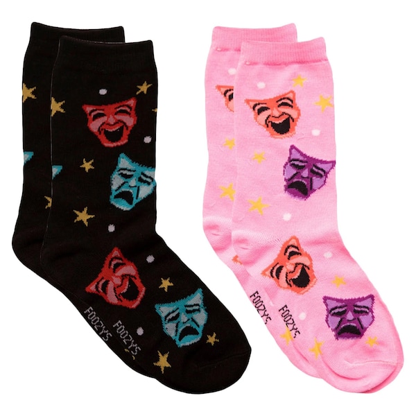 Theatre Masks Theater Shows Cinema Arena Concert Socks Women's 2 Pairs