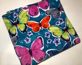 ZooFleece Butterfly Butterflies Monarch Insect Blanket Animal Quilt Throw 55X60" Comfortable