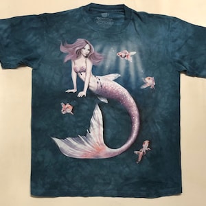 Mermaid Fish Water Beautiful Woman Faery Mythical Faerie Spirit Ocean Magical Fantasy The Mountain Cotton Adult T-Shirt S-5X