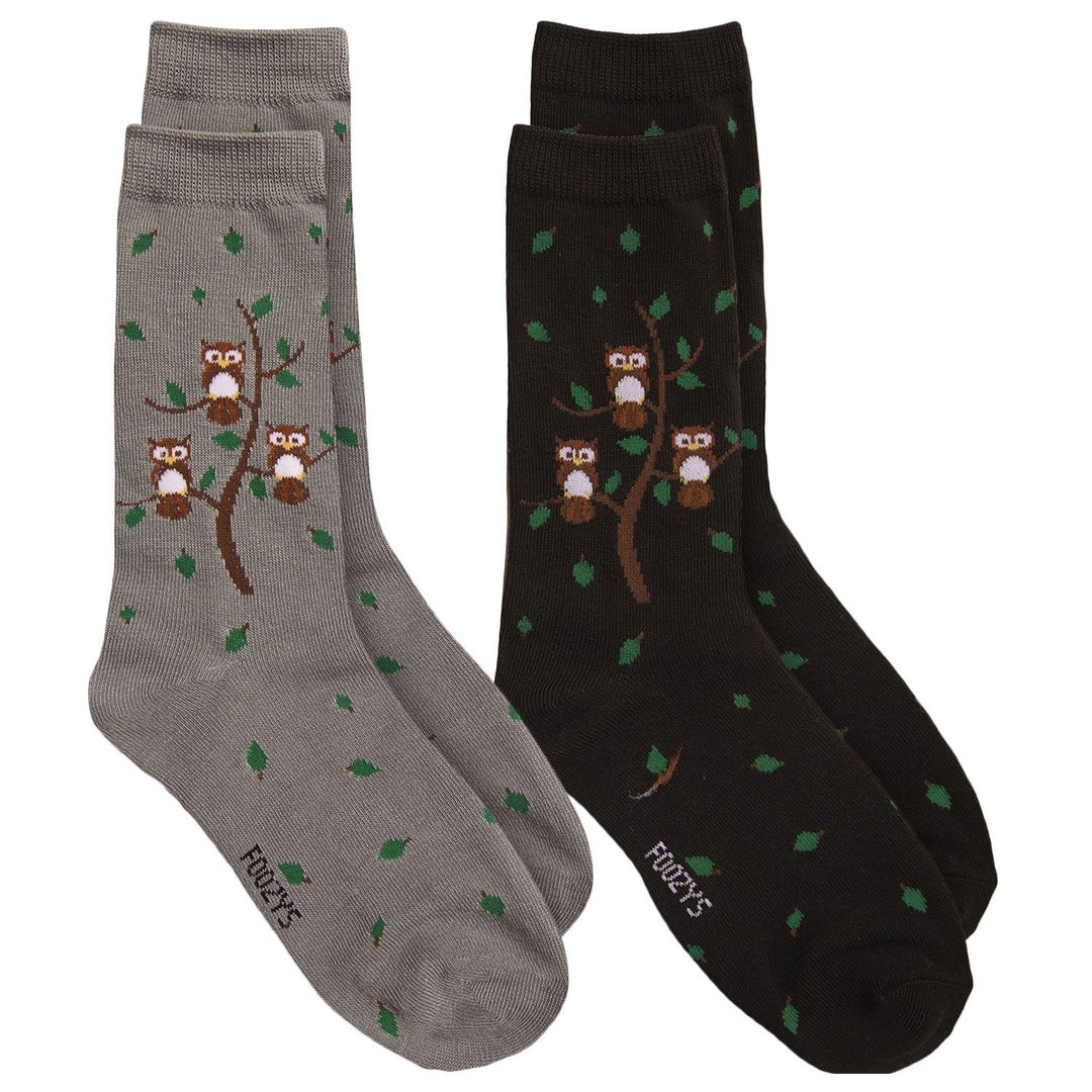 Owl Sock in Taupe main image 1