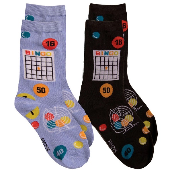 Bingo Game Chance Sport Play Bazinga 2 Pairs Women's Socks