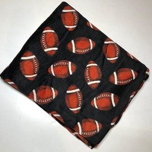 ZooFleece Black Football NFL Polar Fleece Blanket Quilt Throw Comfortable Best Friend Gift Birthday 42X60”