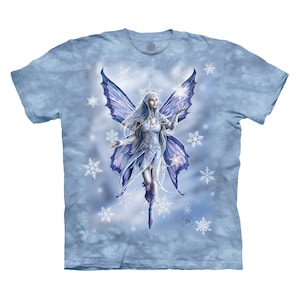 Fairy Snow Queen Elf Angel Winter Wings Beautiful Mythical Faerie Spirit Magical Fantasy The Mountain Cotton Adult T-Shirt S-5X