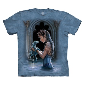 Fairy Water Dragon Tattoo Mermaid Wings Beautiful Faery Mythical Faerie Spirit Magical Fantasy The Mountain Cotton Adult T-Shirt S-L