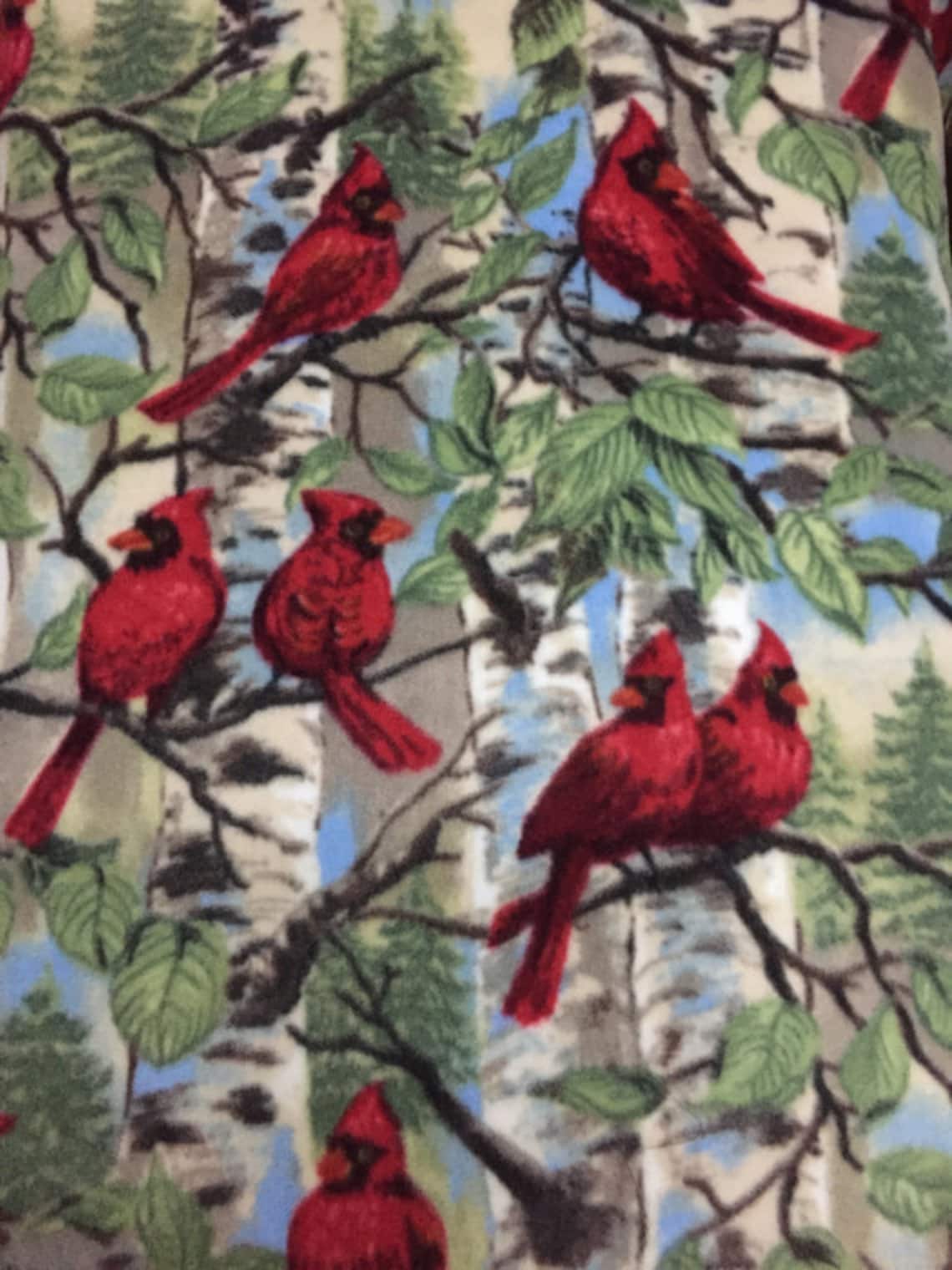 Zoofleece Cardinal Bird Animal Blanket Quilt Throw Cardinals Etsy