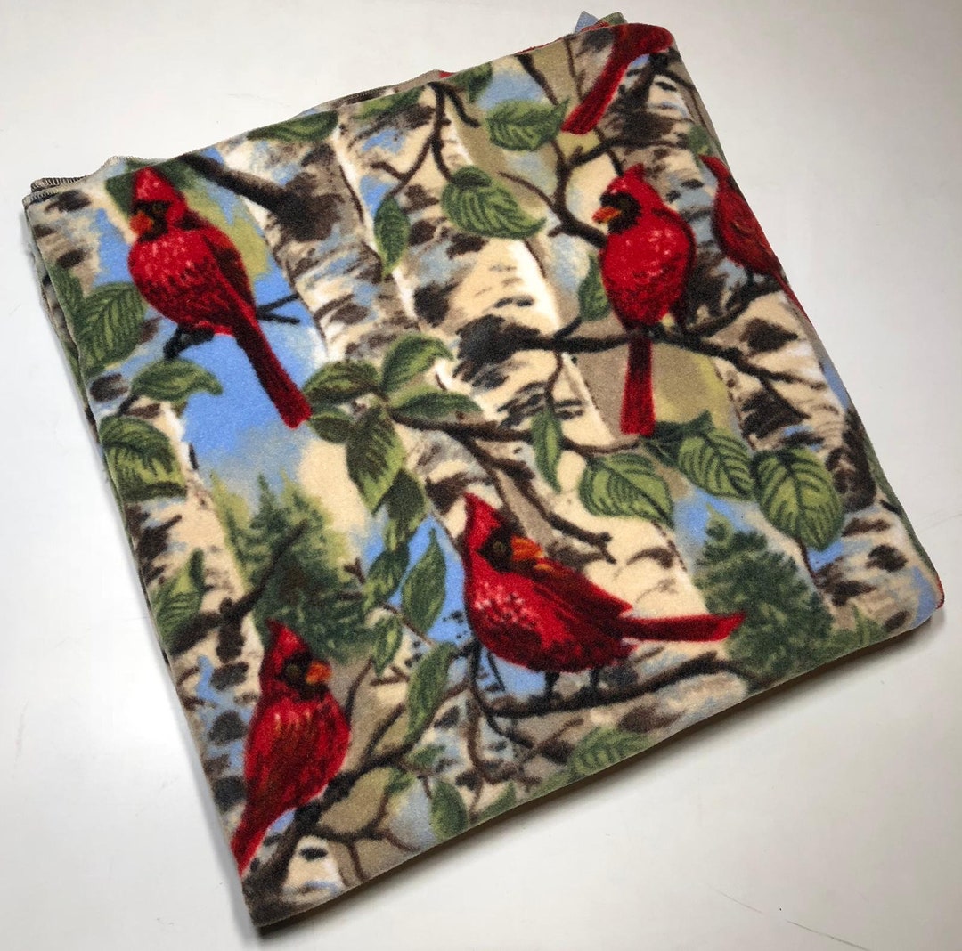 Zoofleece Cardinal Bird Animal Blanket Quilt Throw Cardinals Fleece