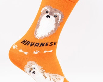 Havanese Dog Bone Bowl Collar Pattern Men-Women Adult Ankle Socks Havanese Dog Bone Bowl Collar Pattern Men-Women Adult Ankle Socks