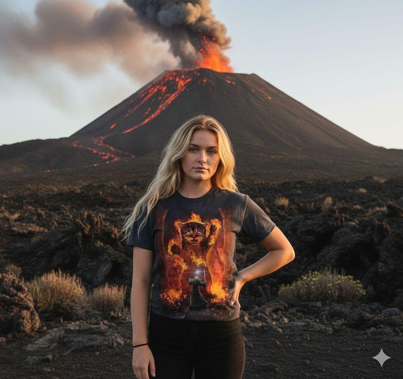 Cats Kittens Kitty Catdalf Frodo Lord of the Rings Gandalf Staff You Shall Not Pass Wizard Magic Cute Adult The Mountain T-Shirt S-3X image 3