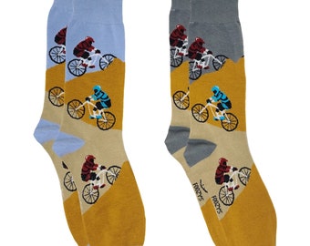 Esportes de ciclismo de montanha, trilhas singletrack, bicicleta, parques de terreno, passeio na natureza, diversão esportiva, 2 pares de meias masculinas