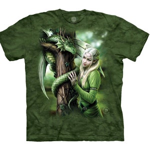 Fairy Dragon Kindred Spirits Tree Queen Wings Beautiful Faery Mythical Faerie Spirit Magical Fantasy The Mountain Cotton Adult T-Shirt S-4X