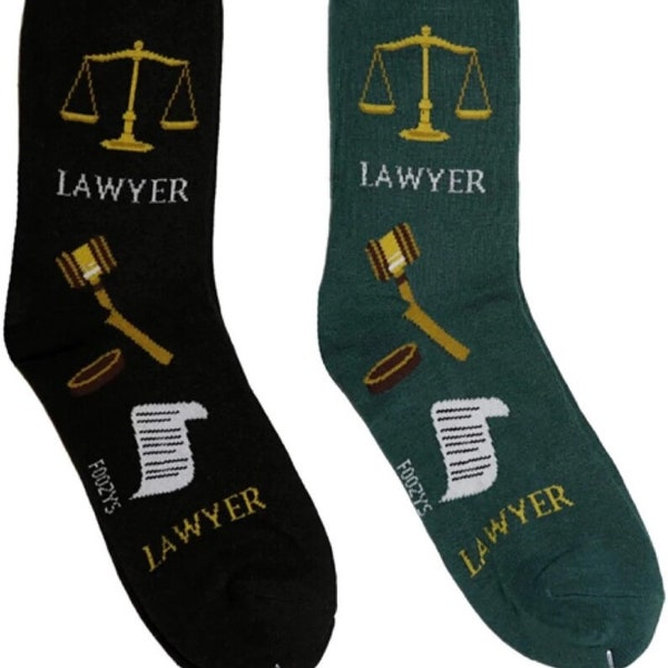 Lawyer Attorney Law Judge Advocate Counselor Justice 2 Pairs Men's Socks