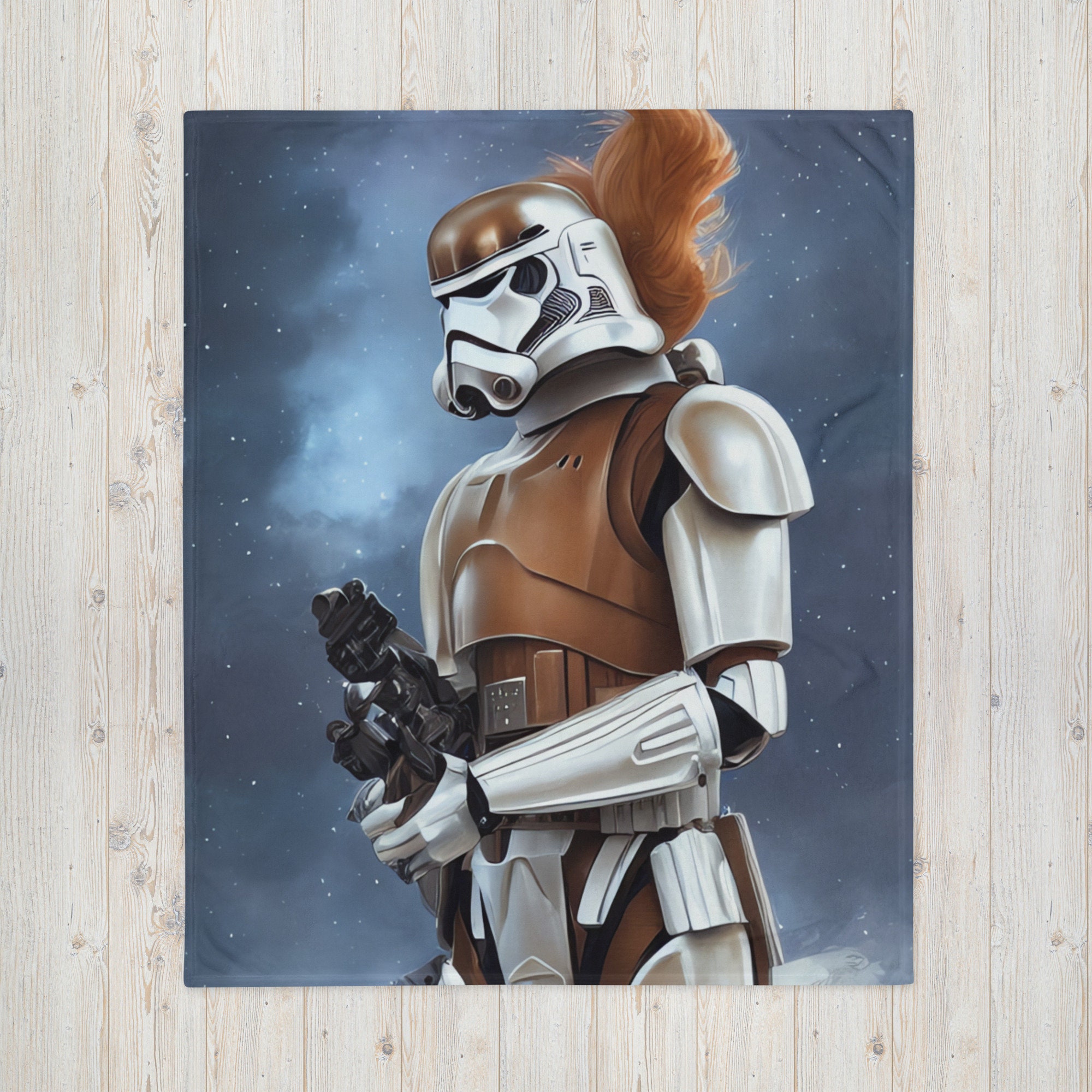 Storm Trooper Star Wars Ingwer Orange Haarpanzer George Lucas Elite Imperial Solider Space Throw Polyester Decke 50 x 60"