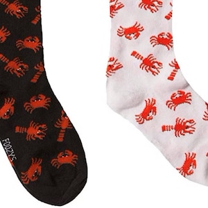 Lobsters & Crabs Seafood Marine Sea Cute Animal 2 Paar Damensocken 9-11