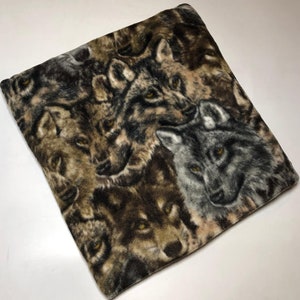ZooFleece Camouflage Wolf Decke Camo Quilt Wölfe Heulen Braun