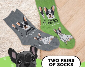 Chaussettes Amusantes Chaussette Bouledogue Francais Bouledogue